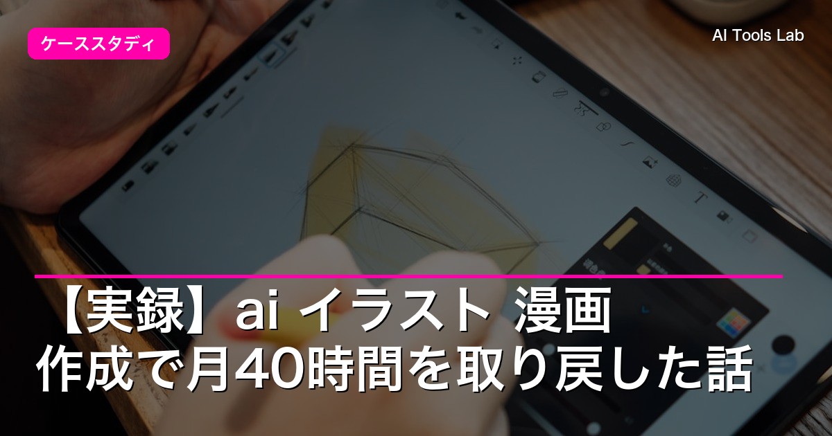 【実録】ai イラスト 漫画 作成で月40時間を取り戻した話