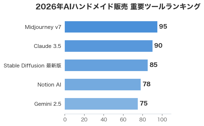 2026年AIハンドメイド販売 重要ツールランキング