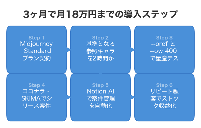 3ヶ月で月18万円までの導入ステップ