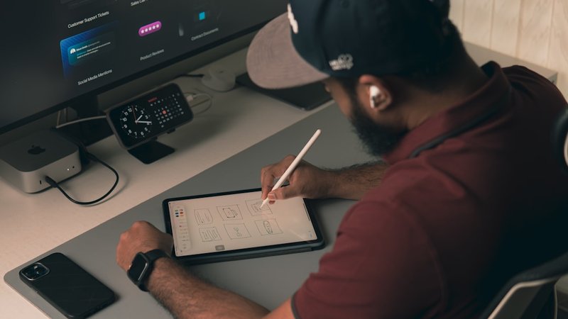 remote worker using multiple ai tools desk